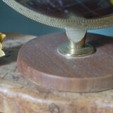 Black earth globe old wood base