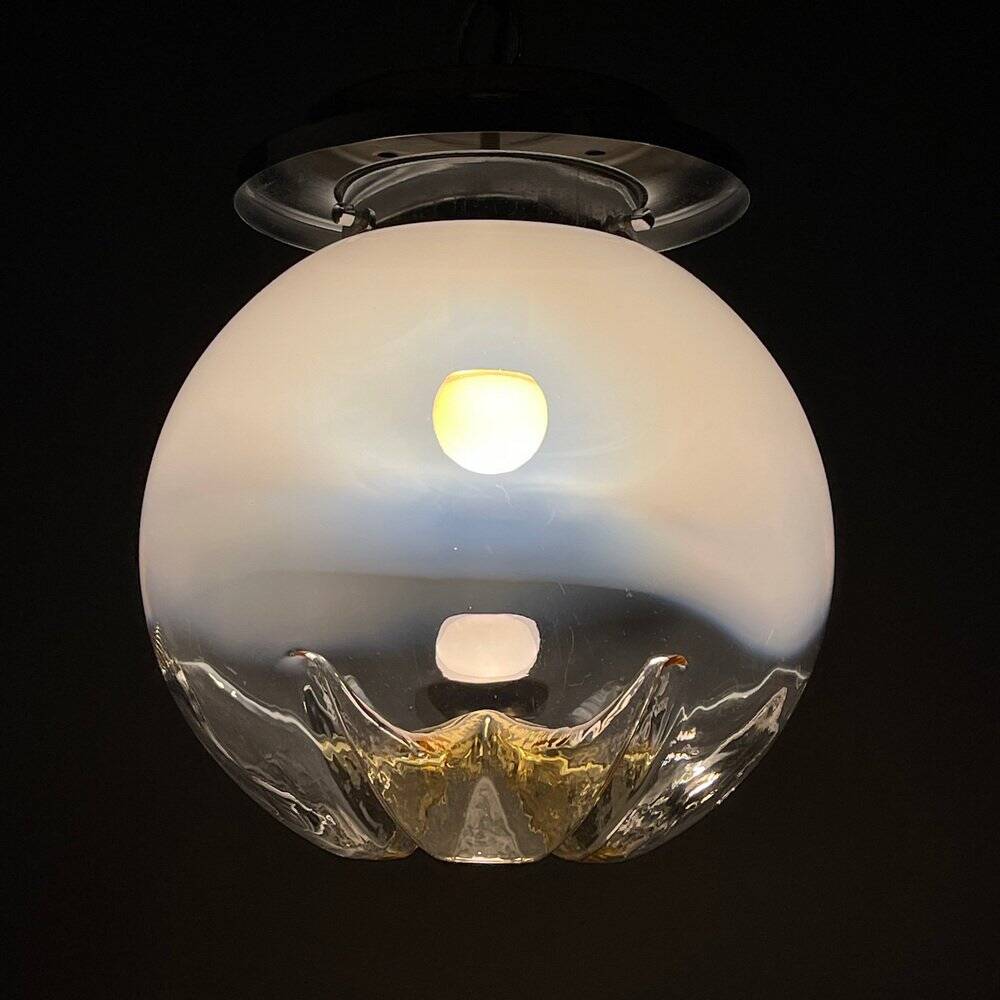 Large Murano glass pendant lamp by Mazzega, Italy, 1960s.