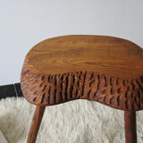 Massive wooden milking stool