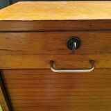 Light oak double curtain binder, year 50