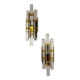 Pair of Venini sconces, Murano cut glass, Italy, 1970