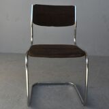 Series of 4 vintage tubular chairs 70