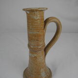 Old vintage stoneware candle holder