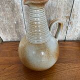 Old marais saint amand beige vintage stoneware pitcher