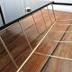 Two-tray coffee trays glass gold metal magazine holder 1960s