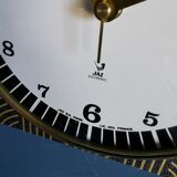 Vintage clock silent rectangular wall clock "jaz black gold"