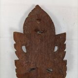 Masque de décoration asiatique en bois sculpté