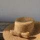 Vintage knot braided straw hat