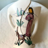 Old vintage Corsican ceramic vase