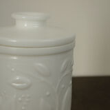 Airtight opal glass jar