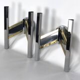 Pair of brass and chrome sconces from Sciolari 70