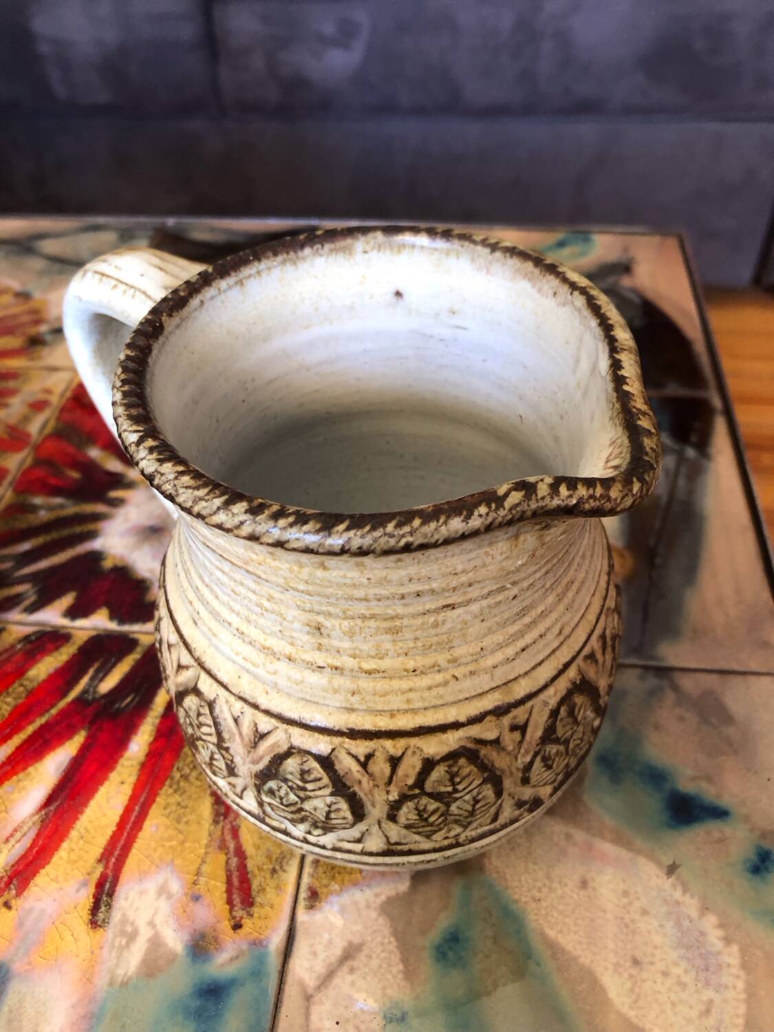 Vallauris ceramic pitcher signed GIRAUD Marcel