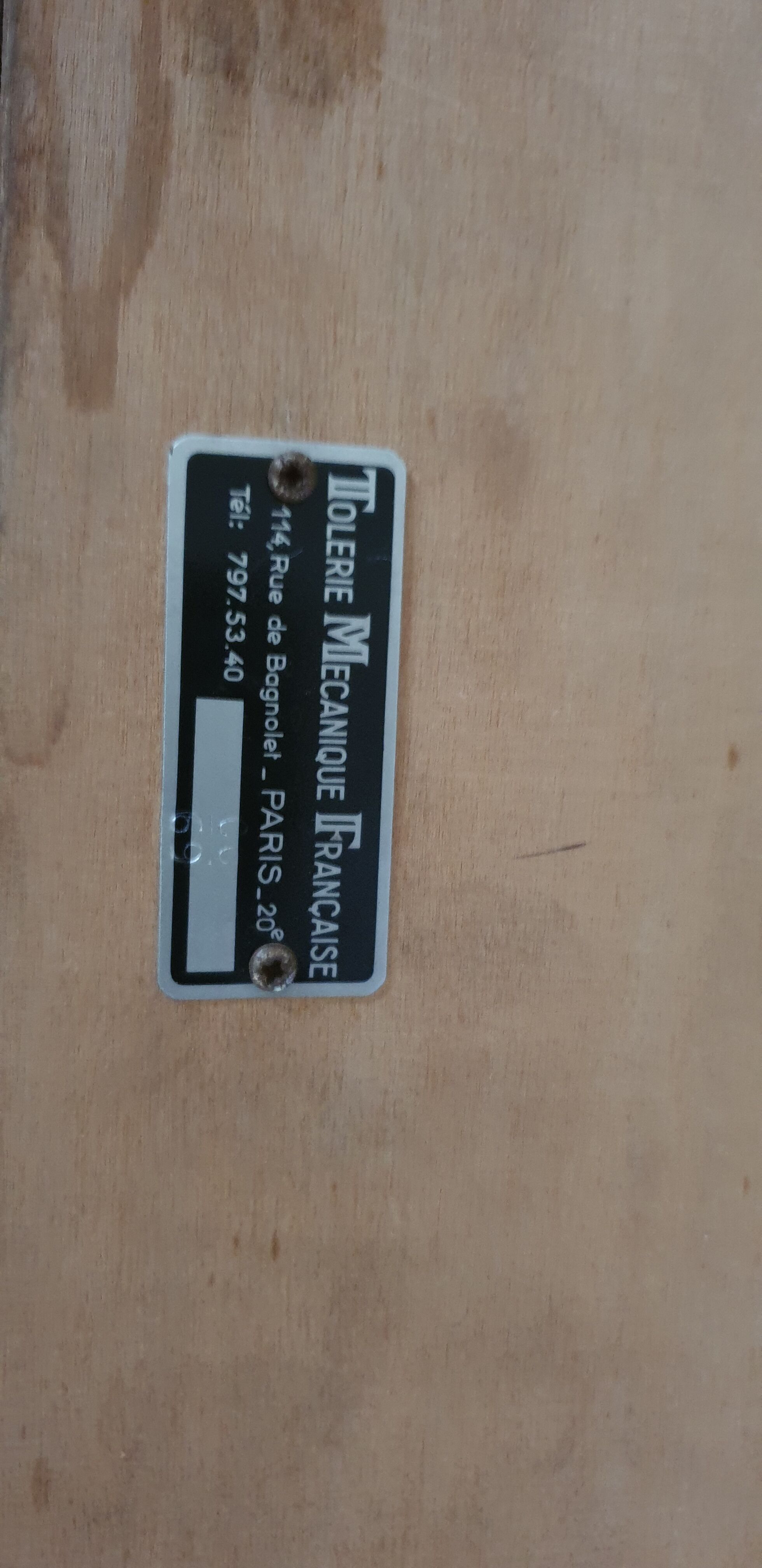 Table d'atelier et sa chaise