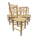 Set of 6 straw chairs