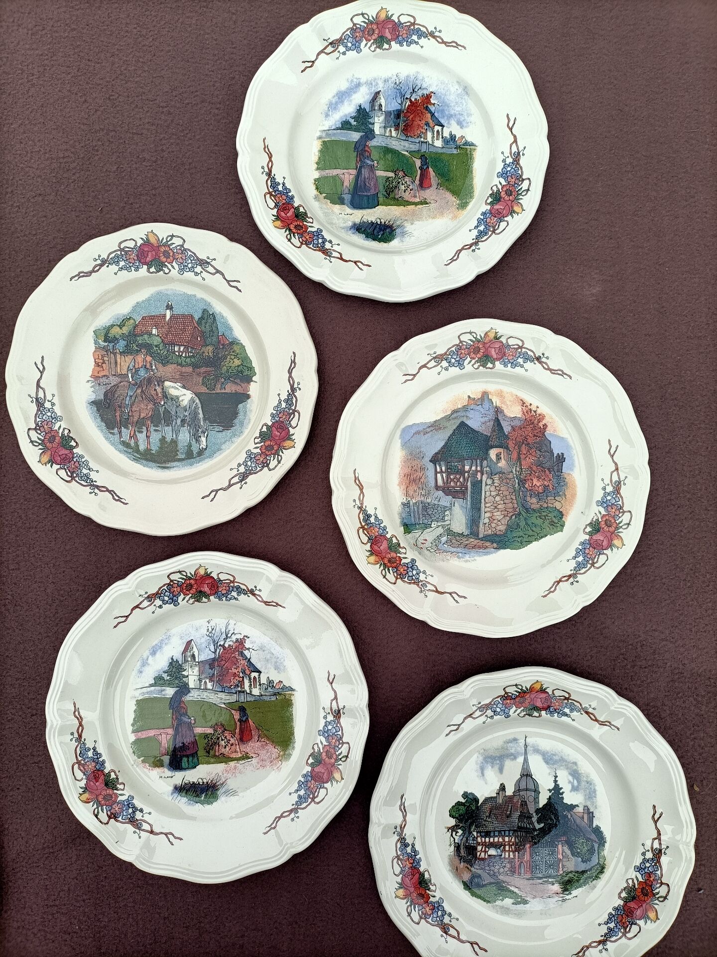 Digoin Sarreguemines plates