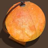 Vintage illuminated glass globe world map - 1940s