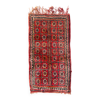 Tapis Marocain Zemmour rouge - 170 x 88 cm