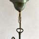 3-light chandelier in glass paste and pearl tassels