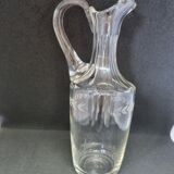 Petit Vase / Flacon vintage sérigraphie à motif fleuras délicat