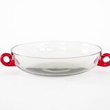 Glass bowl, Italian design, 1970s, made in Italy