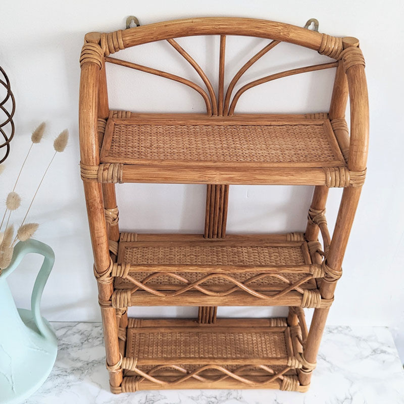 Rattan shelf
