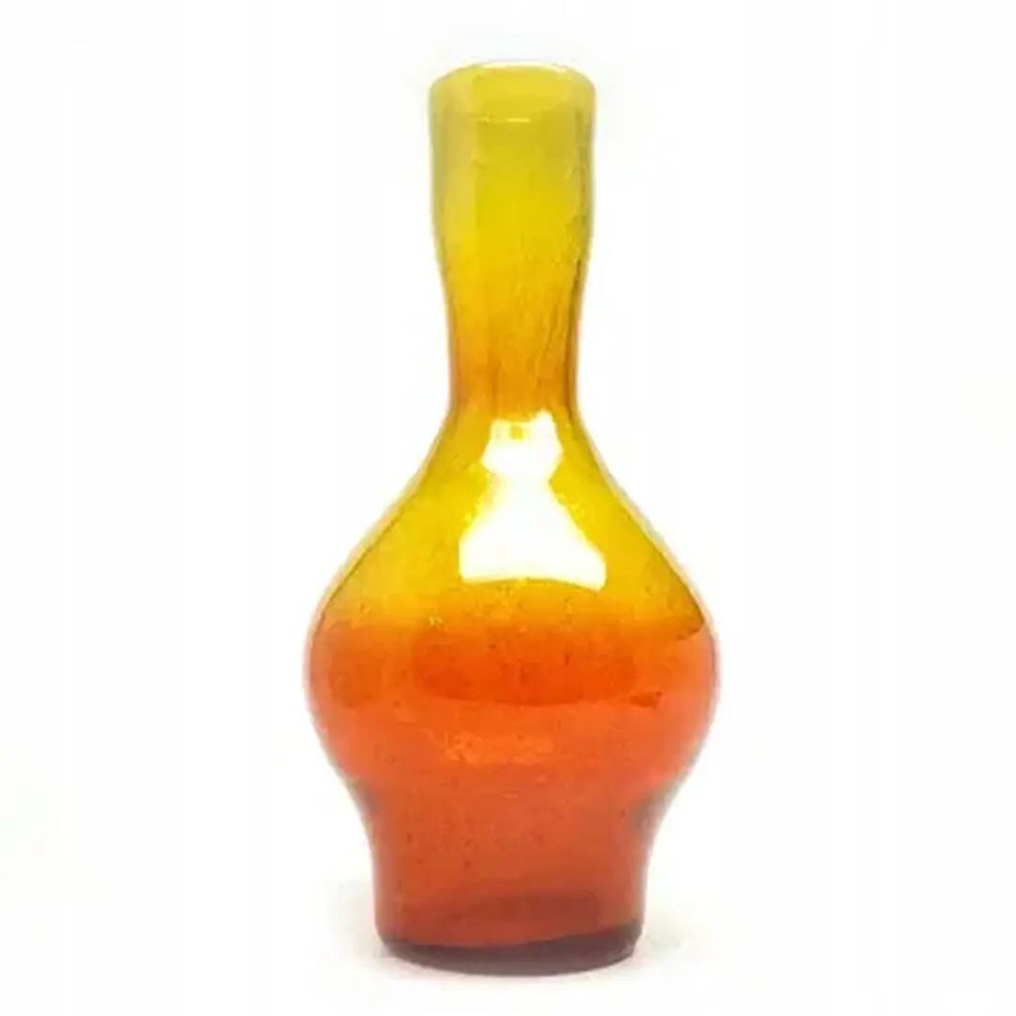 Bottle 'Bączek', mid-century modern, glass, designed by Z. Horbowy, Poland, 1970s