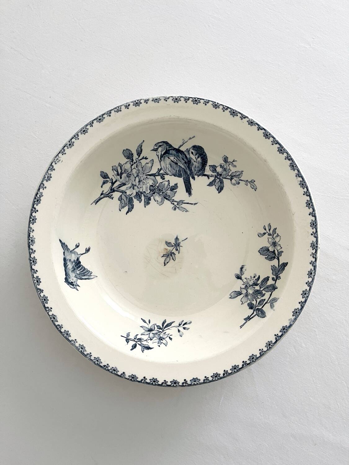 Plat creux saladier en terre de fer « Favori » Sarreguemines