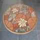 Vintage coffee table - Signed Barrois in glazed ceramic and wood - Déc