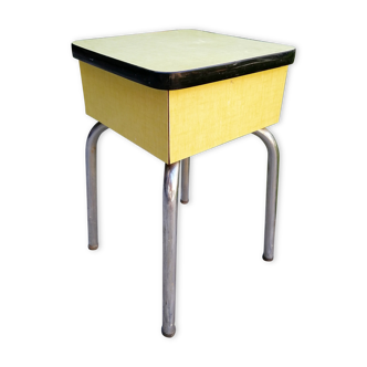 Tabouret coffre formica vintage