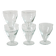 set of 5 blown glass wine glasses from the early 20th century