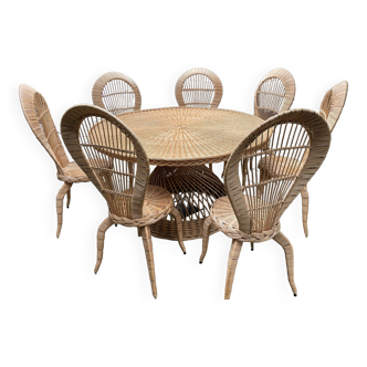 Vintage rattan garden furniture