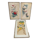 Trio of Japanese ornithological plates
