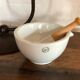 Porcelain mortar with pestle