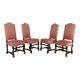 Beech Os De Mouton tapestry chairs (set of 4)