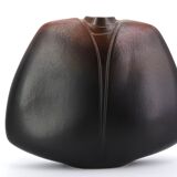 Black and brown vase by Pierre Lebe for Virebent