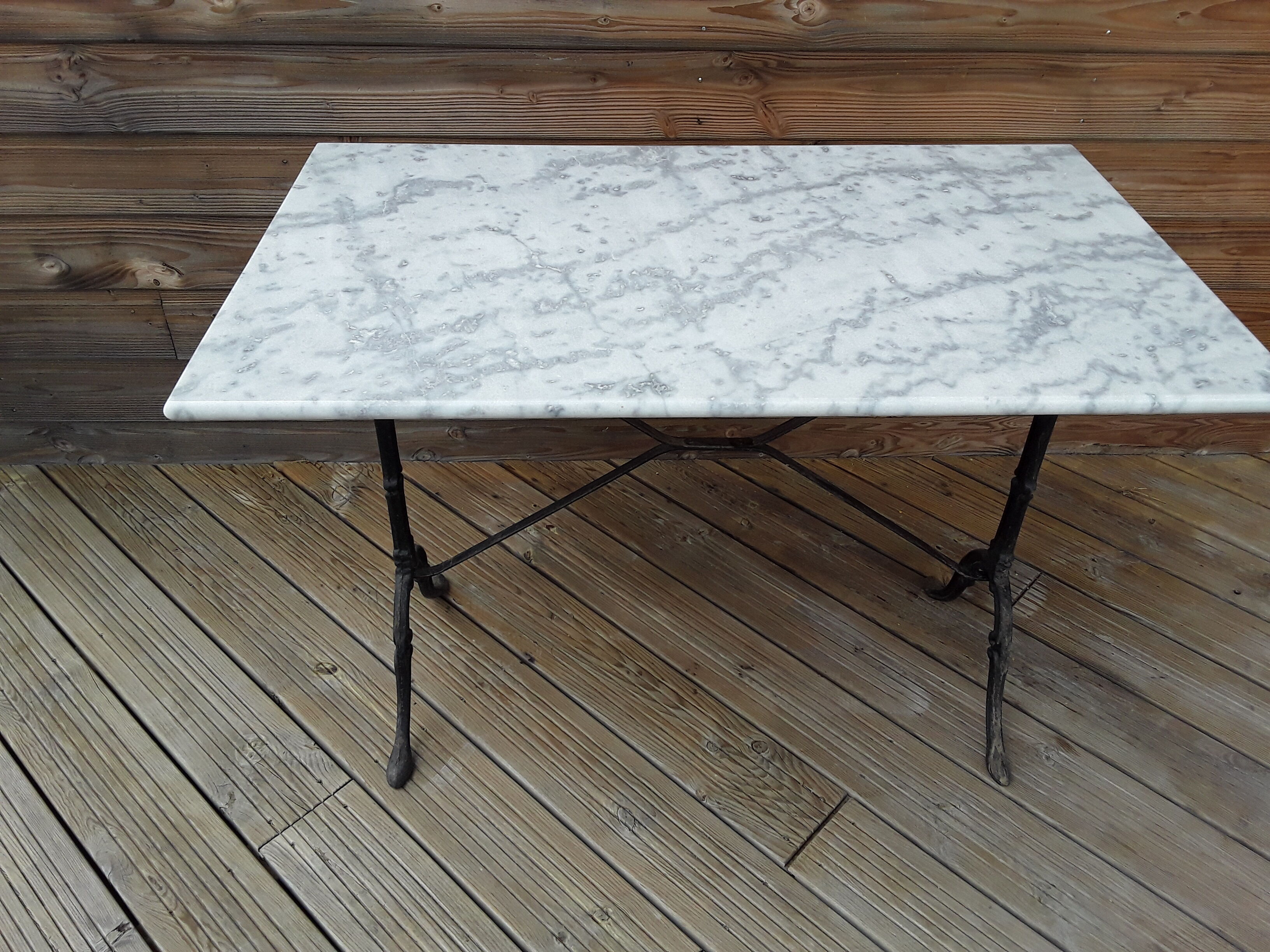 Marble tray bistro table