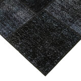 Handmade anatolian vintage 172 cm x 241 cm black patchwork carpet