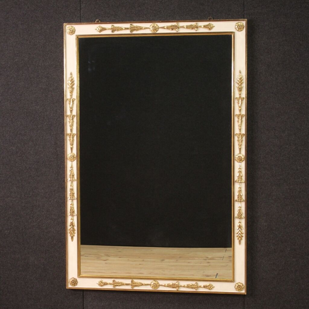 Lacquered and gilded mirror in Louis XVI style