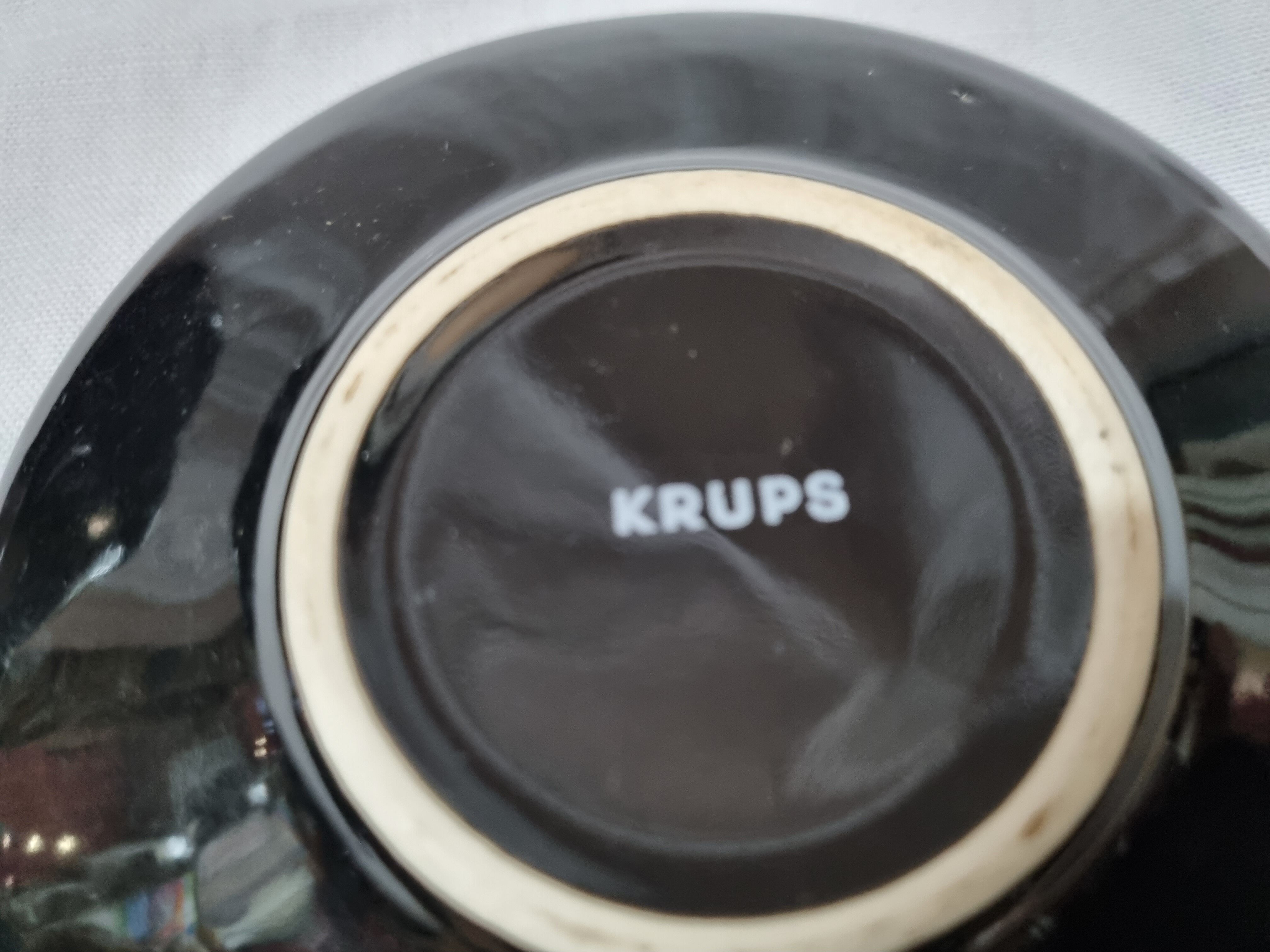 6 black coffee cups Krups, 1980