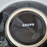 6 tasses à café noires Krups, 1980