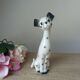 Romantic ceramic Dalmatian dog statuette, vintage decorative dog from the 1970s