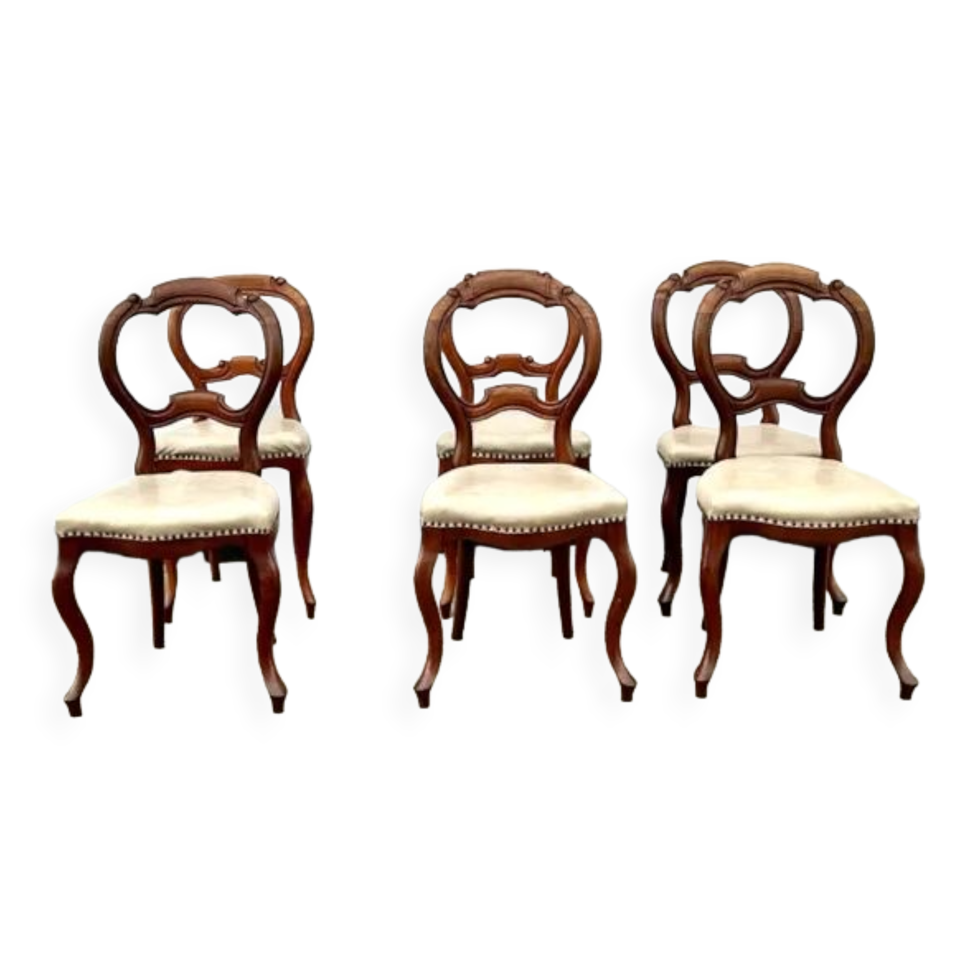 Chaises de salle à manger en acajou