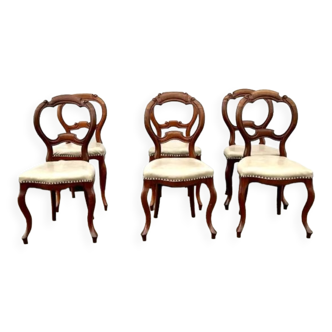 Chaises de salle à manger en acajou