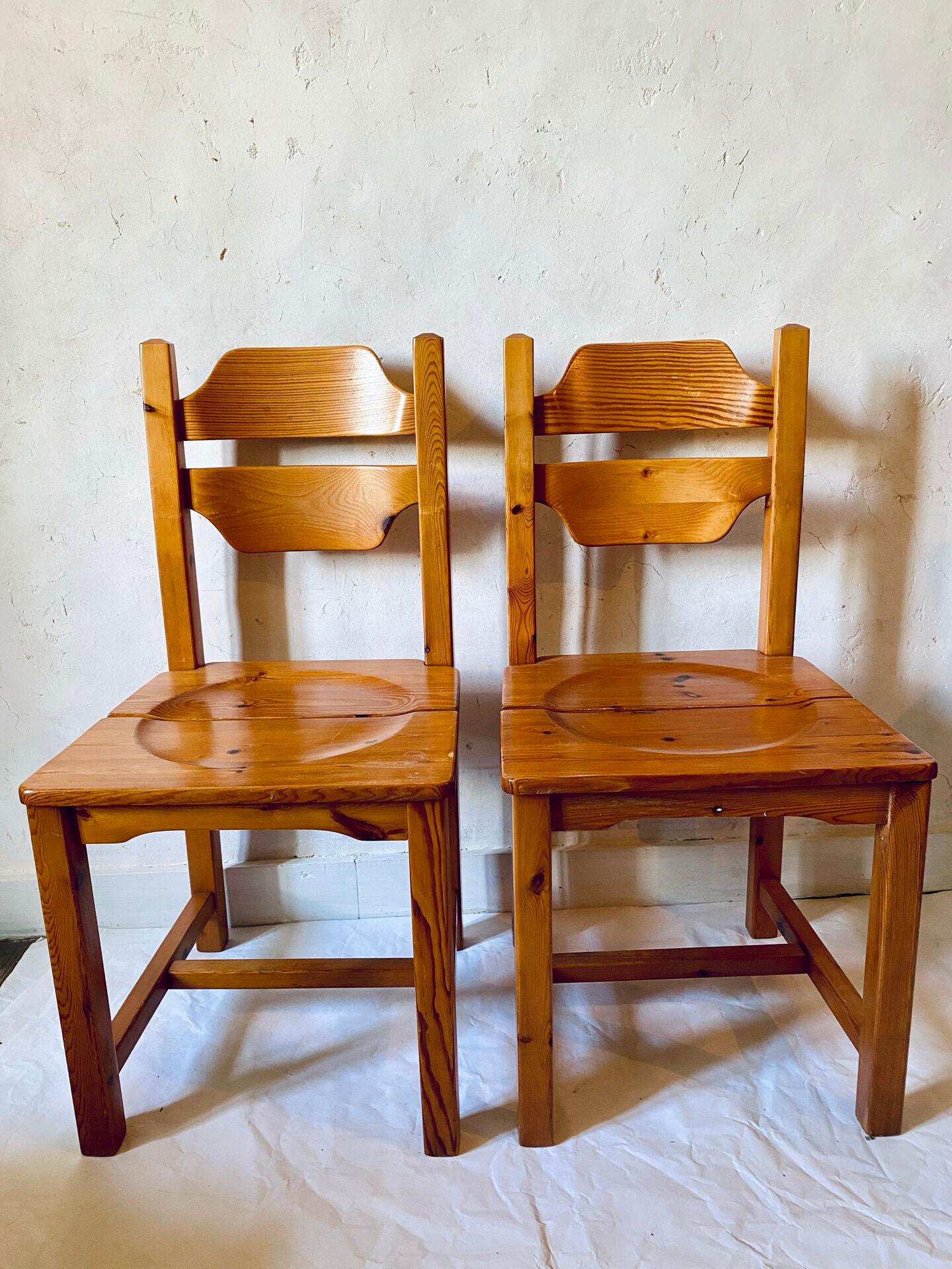 Brutalist chair pair