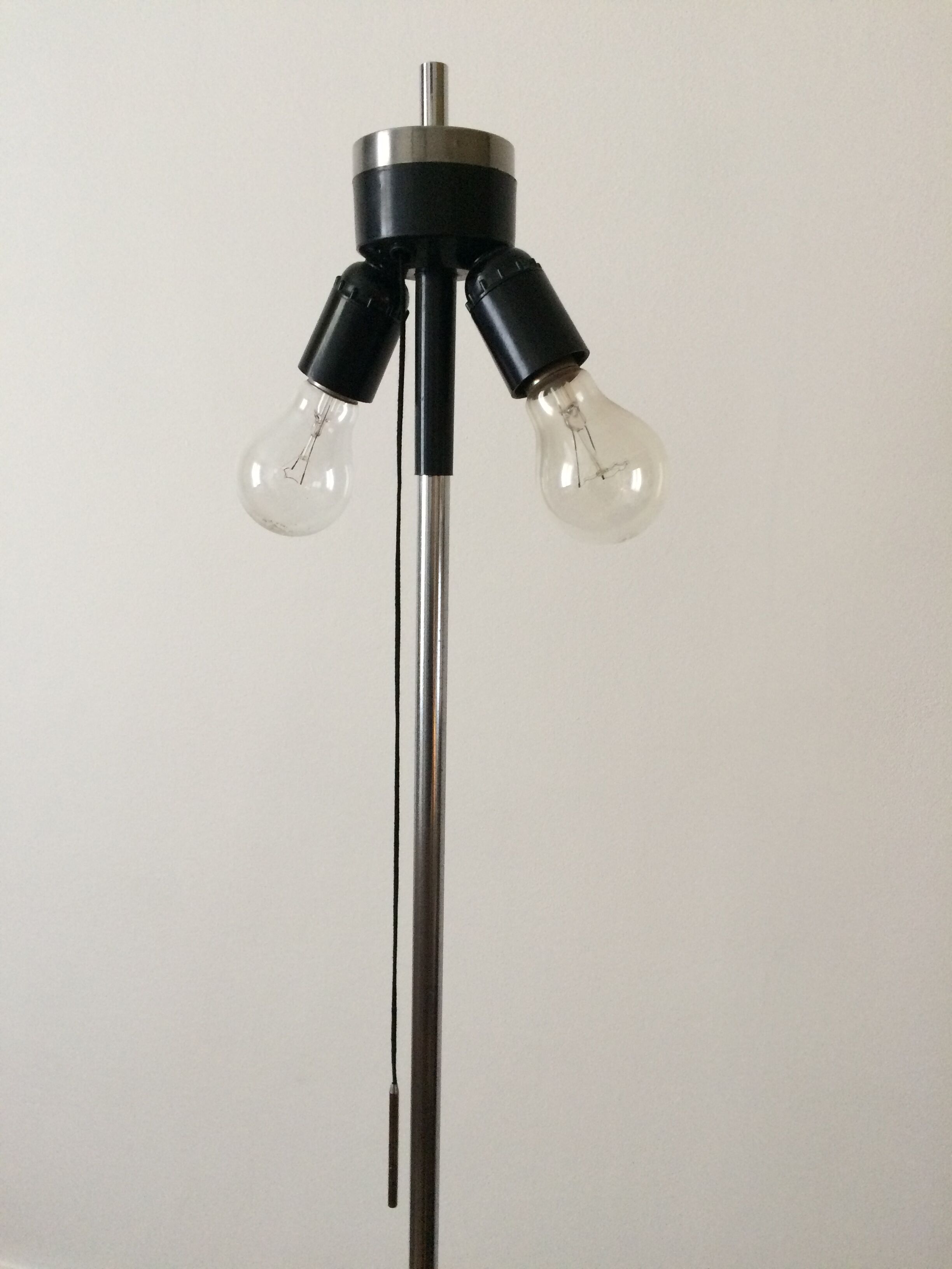 Dutch chrome and cast-iron tripod lamppost - 1960