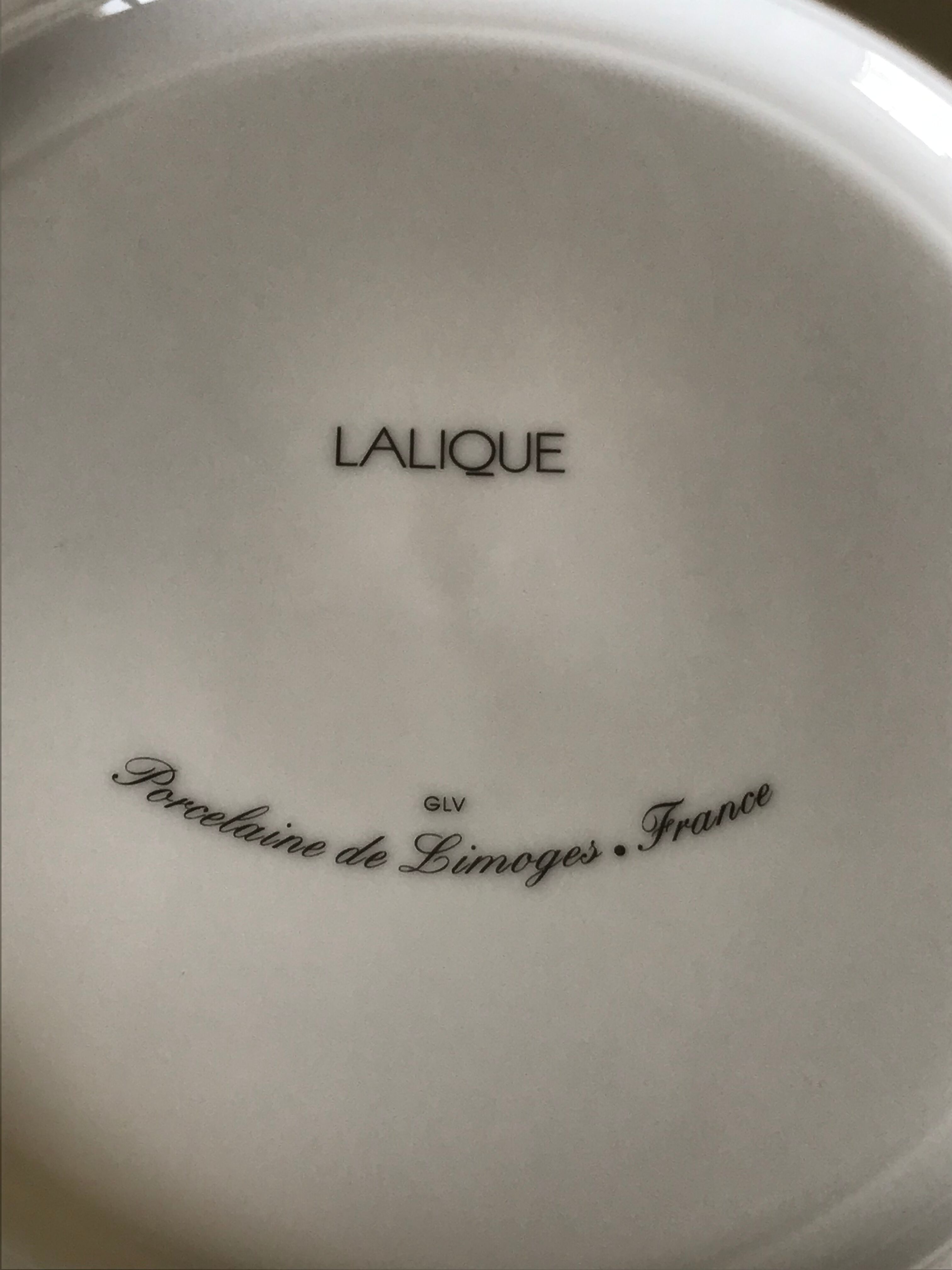 Plate limoge decoration lalique