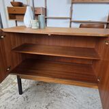 Vintage 60s - 70s German sideboard, walnut TV cabinet