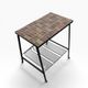 Vintage metal side table/plant table with ceramic accent