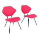 Set of Mid-Century Modern Low Side Chairs, Italy, 1950s