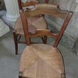 Pair of straw chairs